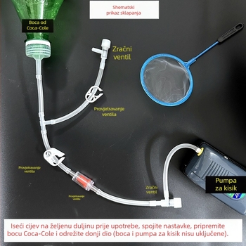 DIY komplet za inkubaciju Artemie za akvarij — plastični materijal; nije uvezen; oprema za akvarij