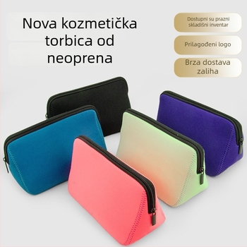 Make-up torbica, torbica u stilu ručne, diving tkanina, višestruka namjena, za putovanje i skladištenje kozmetike