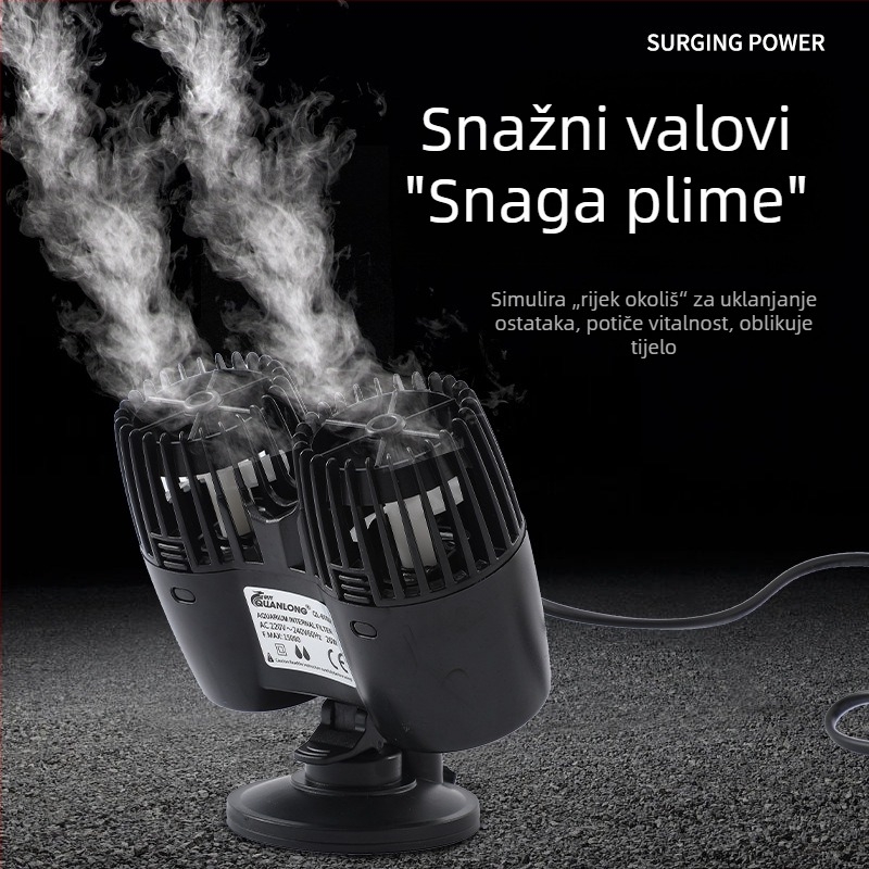 Inteligentna pumpa za akvarij za stvaranje valova, prilagodljiva frekvencija, povećanje kisika i tiho djelovanje