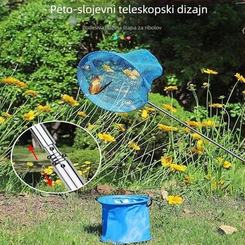 Dječja teleskopska mreža za ribolov (Materijal: ABS plast; Težina: 0.055 kg; Kategorija: Ribolov / Oprema za akvarij)