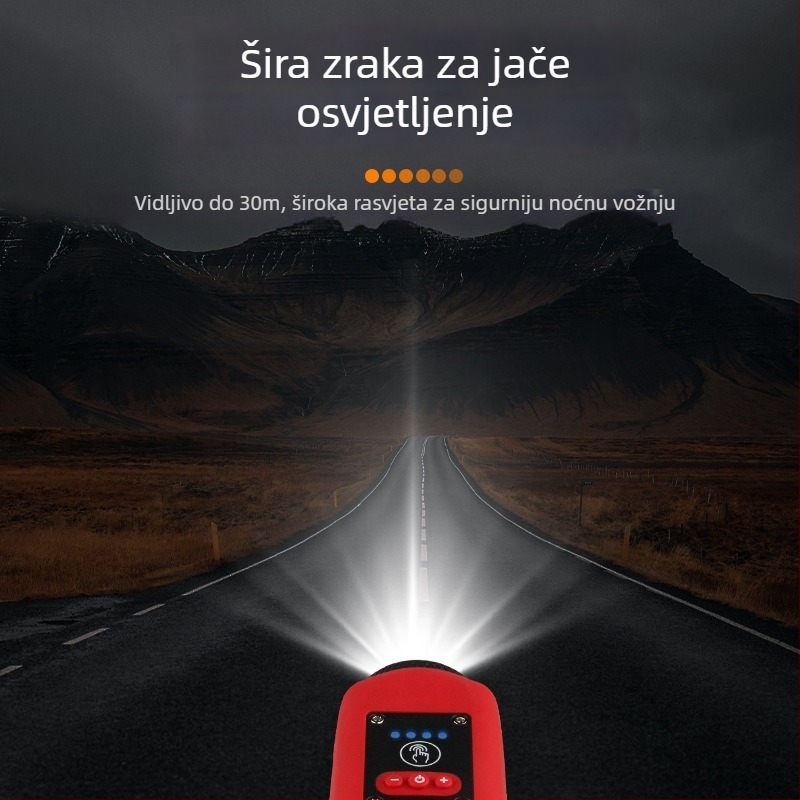 Prednje svjetlo za bicikl s USB punjivim rogom, dječji zvončić, LED svjetlo, vodootporna MTB oprema