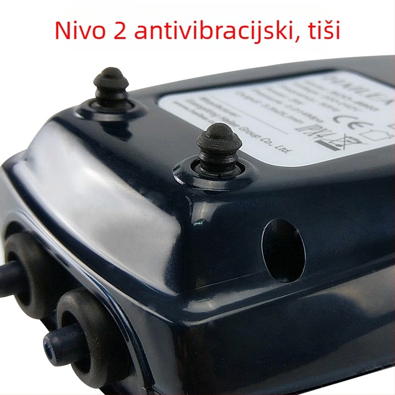 Pumpa za kisik za akvarij — tiha, dvostruka rupa, prilagodljiva; Hailey ACO-6604, težina 40