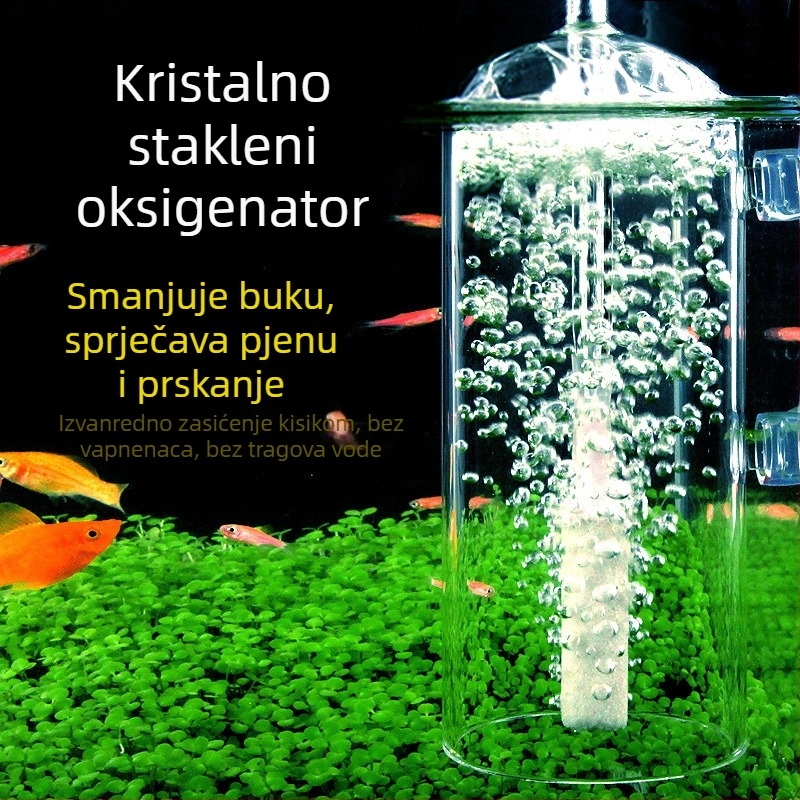 Kisikova pumpa za akvarij i difuzor - stakleni, dizajn protiv prskanja, marka Cuttlefish, porijeklo Hebei, težina 1