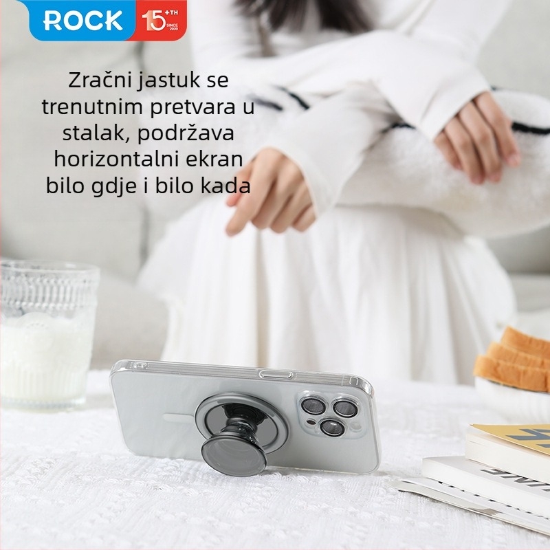 Držač za telefon u prstenu s ljepilnim pričvršivanjem — universalni plastični Rock/lock