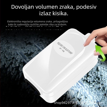 Pumpa za kisik za akvarij - Taoge, DC napajanje, niska buka, visok protok zraka, težina 0,8 kg