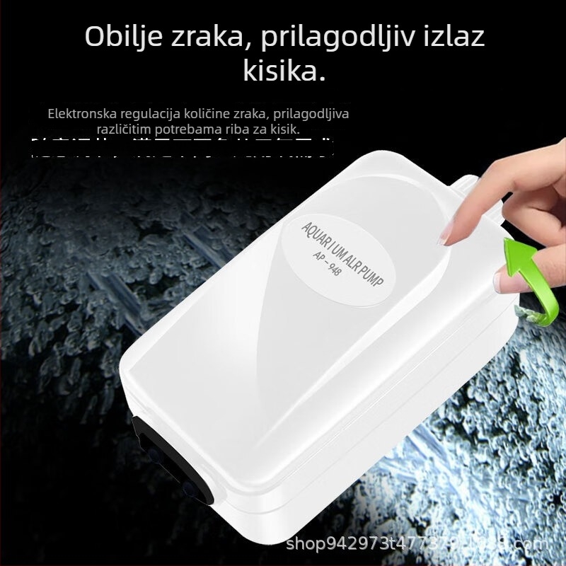 Pumpa za kisik za akvarij - Taoge, DC napajanje, niska buka, visok protok zraka, težina 0,8 kg