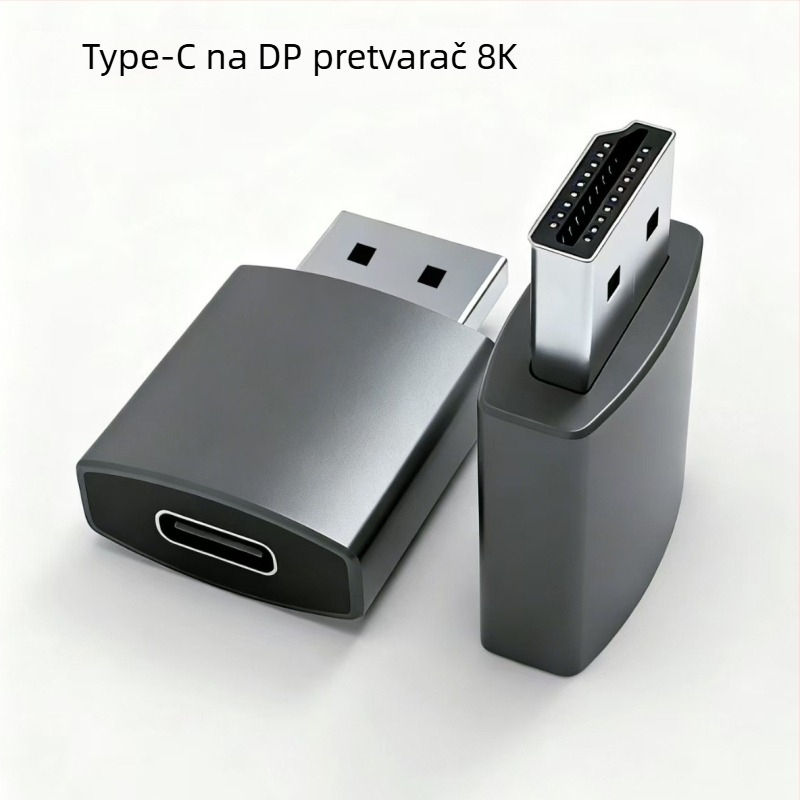 Type-C ženski HDMI/DP adapter – 8K rezolucija, 1 m kabel, TY20HD12