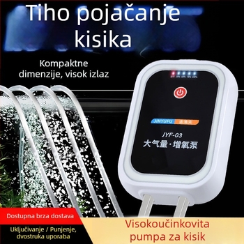 Prijenosna punjiva pumpa za kisik za vodu — izuzetno tiha oksigenacija za žive ribe — Težina 350