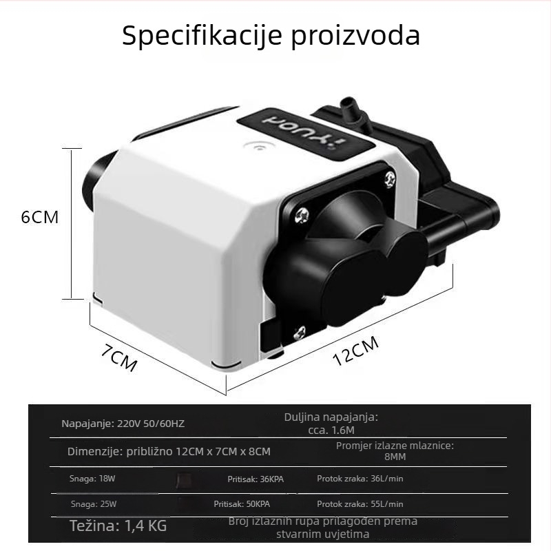 Visokoučinkovita pumpa zraka za akvarij oksigenacija (Značka: Thick meaning; Uvoz: Ne; Tip: pumpa zraka za akvarij; Snaga: Visoka; Funkcija: oksigenacija)