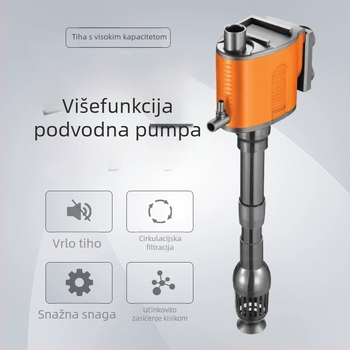 Xilong trostruka potopna pumpa za akvarij — oksigenacija, turbulencija i pumpanje; materijal: plastika; težina: 1,2 kg; namijenjeno akvarijima sa ribama