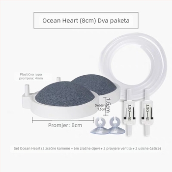 Old Fishsmith Difuzor kisika s kamenom za mjehuriće, zračnim diskom i zračnom stupom – 0,1 kg, novi model