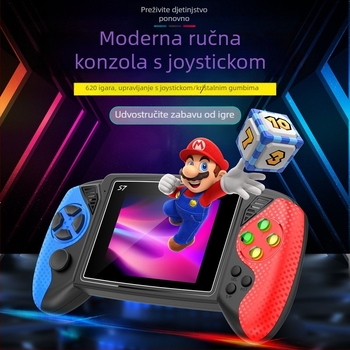 Ručna retro igrica konzola S7 s 620 nostalgijskih igara, HDMI veza na TV, 128 GB memorije, nostalgičan dizajn, za jednog igrača