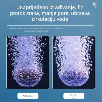 Yinuo Pumpa za kisik u akvarij s nano aerirajućim kamenom za mjehure, oprema za akvarij, težina 0.1 kg