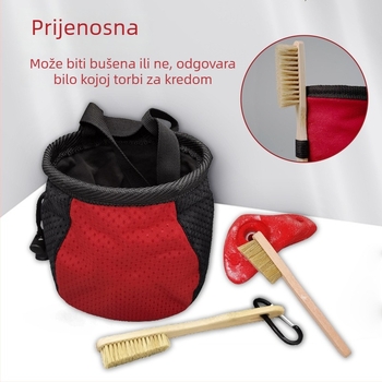 Penjačka četka s drškom od bukovog drveta i svinjskim dlačicama, otisak logotipa