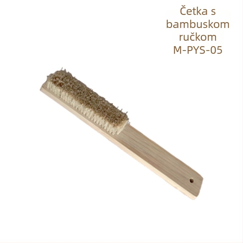 Penjačka četka s drškom od bukovog drveta i svinjskim dlačicama, otisak logotipa