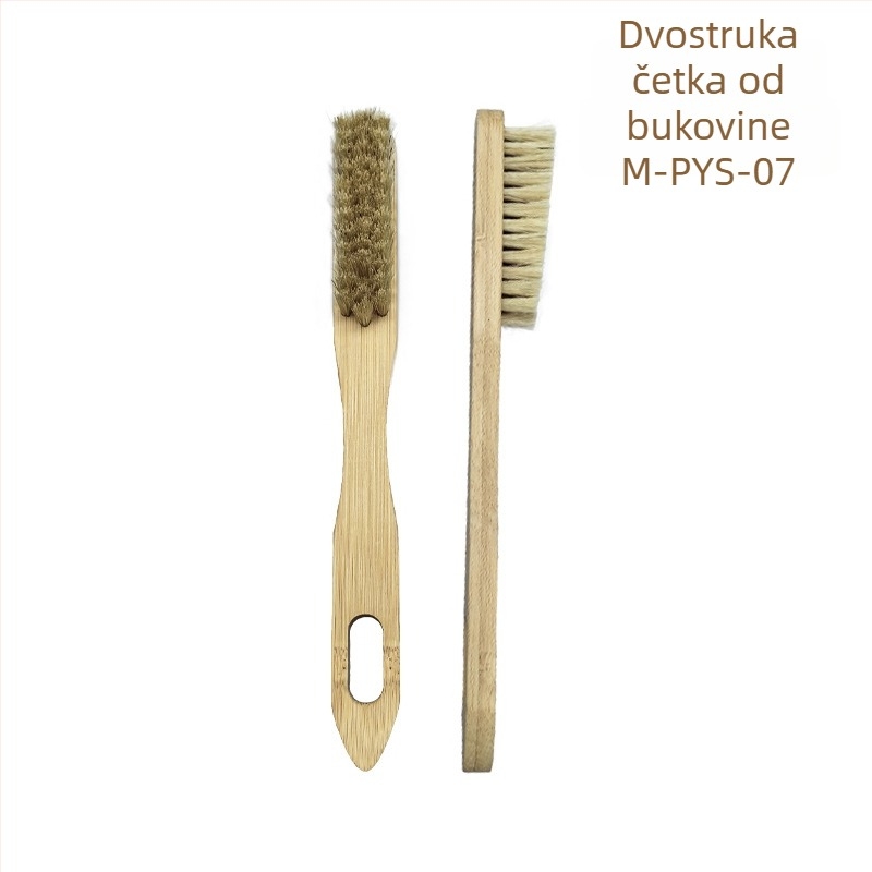 Penjačka četka s drškom od bukovog drveta i svinjskim dlačicama, otisak logotipa