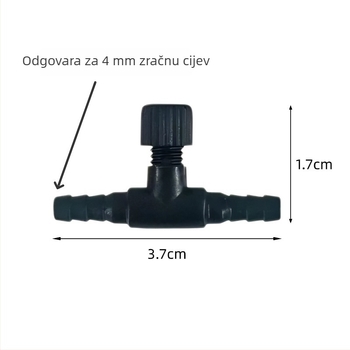 Regulacijski ventil zraka za opremu za akvarij, plastični, marka YUMIAOCW