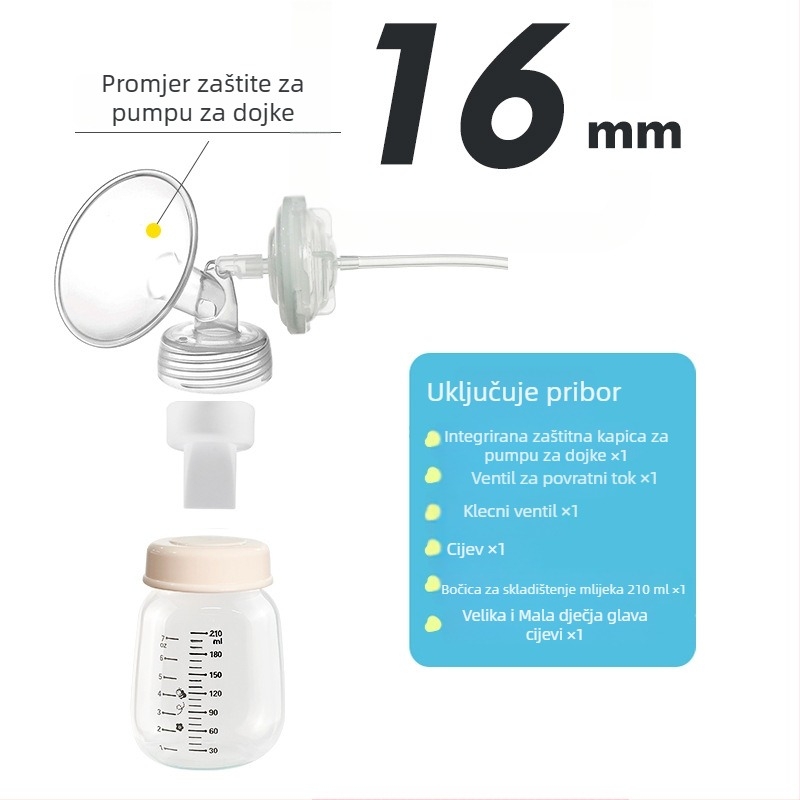 S1-kompatibilan set pribora za električnu pumpu za dojenje: duckbill valve, horn cover, bottle isolation valve
