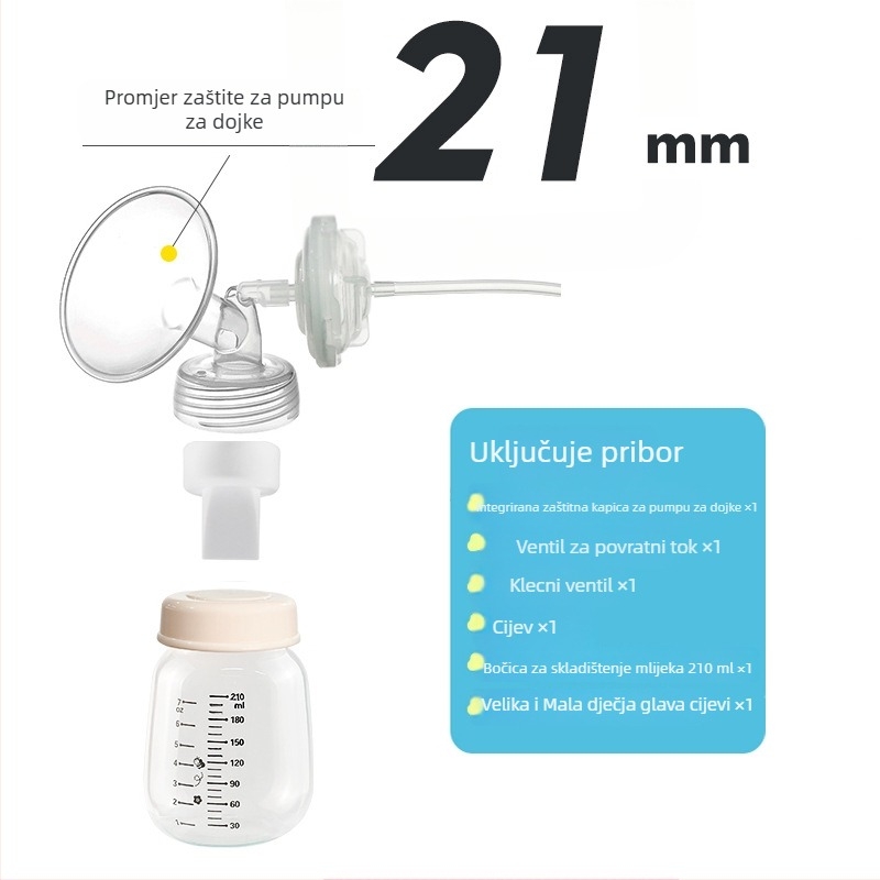 S1-kompatibilan set pribora za električnu pumpu za dojenje: duckbill valve, horn cover, bottle isolation valve
