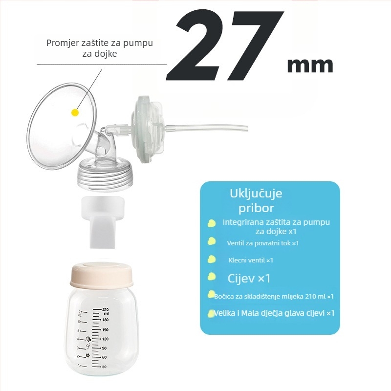 S1-kompatibilan set pribora za električnu pumpu za dojenje: duckbill valve, horn cover, bottle isolation valve