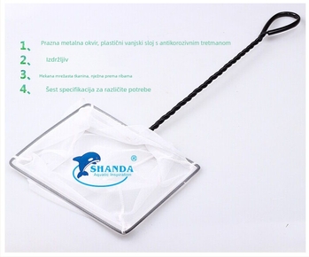 SHANDA Kvadratna mrežasta vrećica za čišćenje akvarija — plastika, 0,06 kg, oprema za akvarij