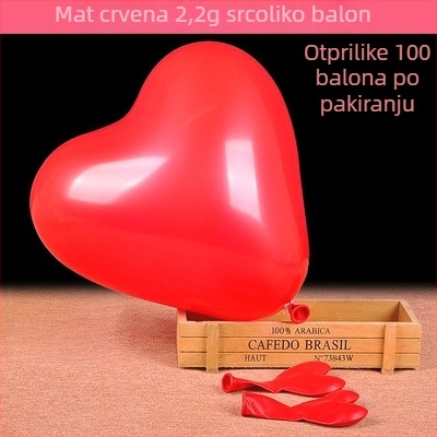 Lateksni balon u obliku srca s tiskanom logom – Huajin, dekor za vjenčanje i zabave