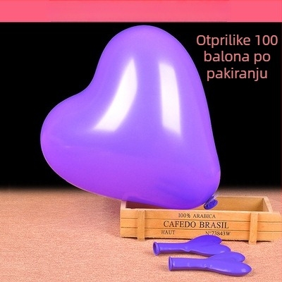 Lateksni balon u obliku srca s tiskanom logom – Huajin, dekor za vjenčanje i zabave