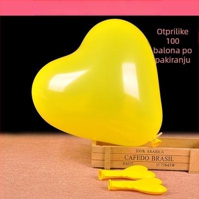 Lateksni balon u obliku srca s tiskanom logom – Huajin, dekor za vjenčanje i zabave