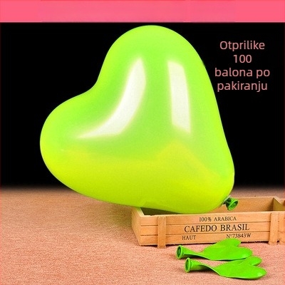 Lateksni balon u obliku srca s tiskanom logom – Huajin, dekor za vjenčanje i zabave