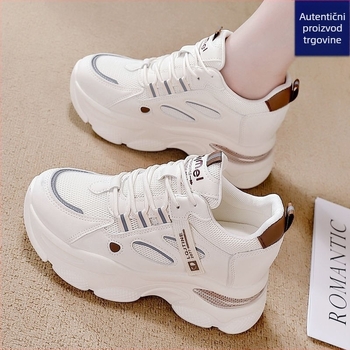 Ženske casual tenisice u stilu Dad sneakers, gornji dio PU+mesh, PVC đon, prednje vezivanje, visina potplata 3-5 cm