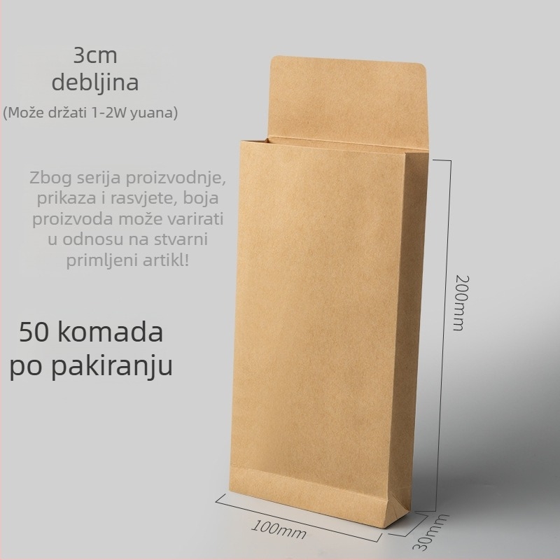 Thinking Kraft papir novčana torbica u obliku kuverte – Kuvertnog stila pohrana novca, Veliki / Srednji / Mali