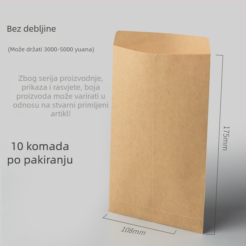 Thinking Kraft papir novčana torbica u obliku kuverte – Kuvertnog stila pohrana novca, Veliki / Srednji / Mali