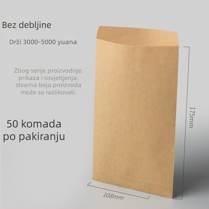 Thinking Kraft papir novčana torbica u obliku kuverte – Kuvertnog stila pohrana novca, Veliki / Srednji / Mali