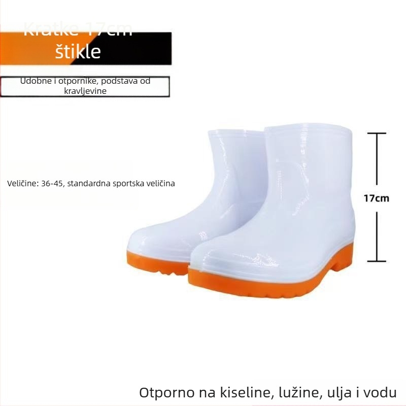 Model 1302 Visoke PVC čizme za kišu — Unisex, PVC gornji dio, Gumeni potplat, Protuklizne