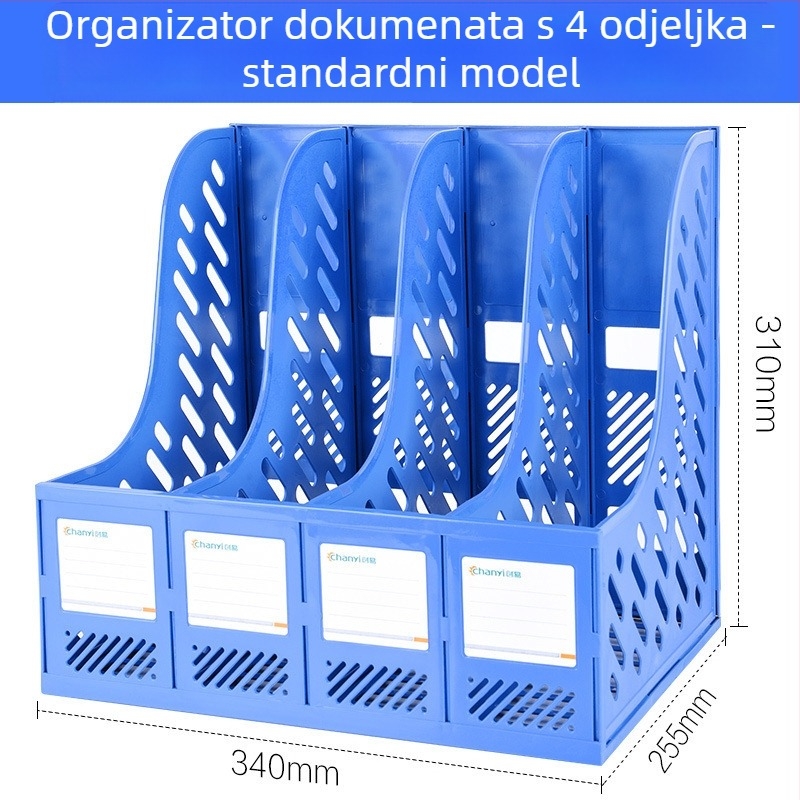 Debeli plastični stolni držač dokumenata za A5, 2 klipsa, Model 1