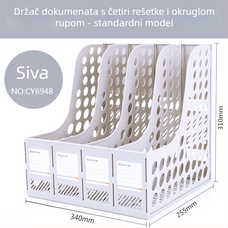 Debeli plastični stolni držač dokumenata za A5, 2 klipsa, Model 1