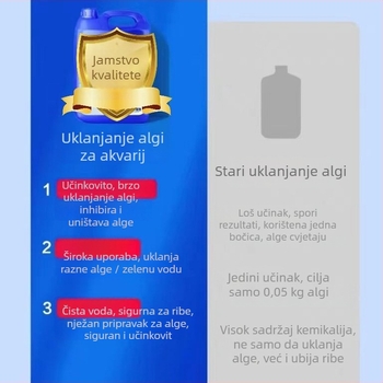 Čistač algi za akvarij – uklanja zelene i smeđe alge, vlaknastu alge; pročišćava vodu; težina 200-1000 g