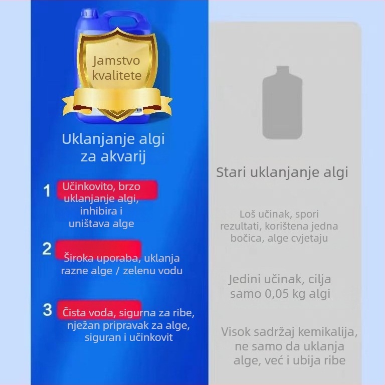Čistač algi za akvarij – uklanja zelene i smeđe alge, vlaknastu alge; pročišćava vodu; težina 200-1000 g