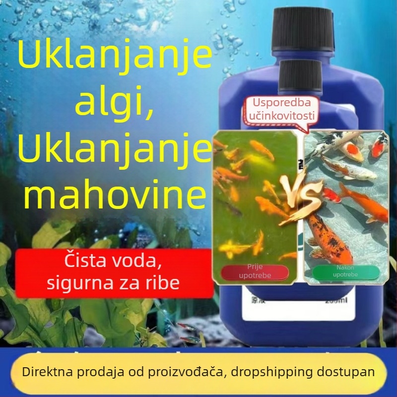Čistač algi za akvarij – uklanja zelene i smeđe alge, vlaknastu alge; pročišćava vodu; težina 200-1000 g