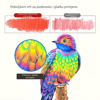 Marco Set bojica u boji — vodotopljive i uljno-bazirane, drveno kućište, tvrdoća B, za pisanje i bojanje