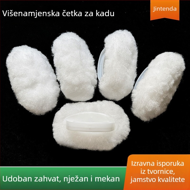 Planet četka za čišćenje kupaonice s mekanim vlaknima – plastika, pakiranje u tkanom džepu, 55 g