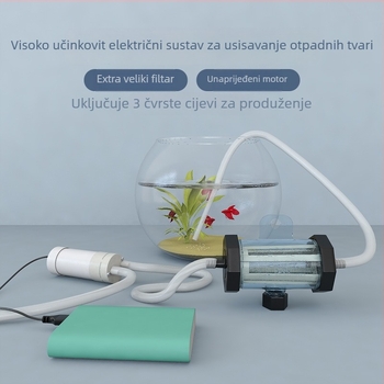 Pumpa za izmjenu vode u akvariju, usisavanje izmeta, električno čišćenje i pranje pijeska
