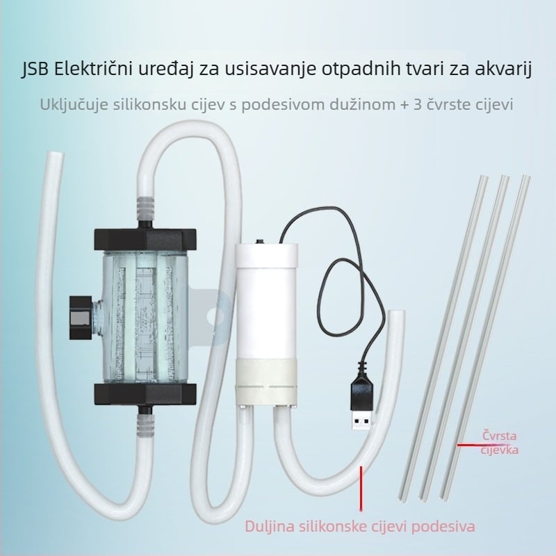 Pumpa za izmjenu vode u akvariju, usisavanje izmeta, električno čišćenje i pranje pijeska