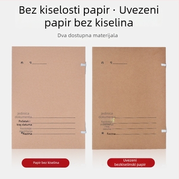 A4 kutija za datoteke – arhivska kutija od kraft papira, bez kiseline, marka Yafei, mogućnost ispisa logotipa, debljina materijala 1, širina stražnje strane 40