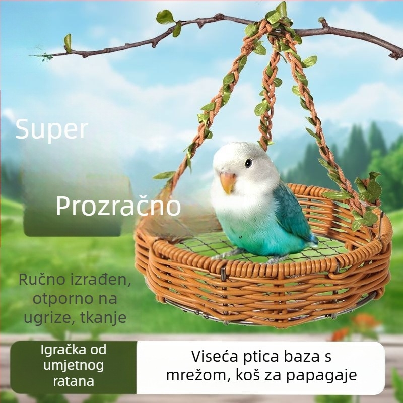 Drvena igračka za ptice: papagajska vinova viseća igračka, penjanje, oštrenje kandži, zaštita od ugriza (Materijal: Drugo; Podrijetlo: Drugo; Uvoz: Ne; Marka: Drugo)
