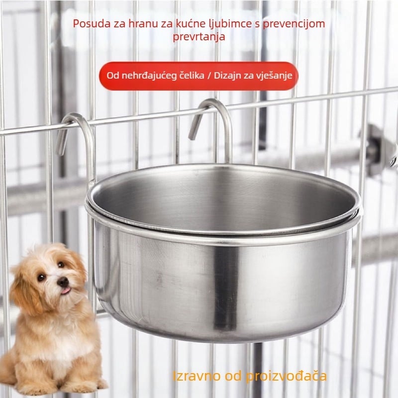 Podignuta viseća posuda za kućne ljubimce od nehrđajućeg čelika za pse i mačke — Pet Big Strip (Materijal: nehrđajući čelik; Marka: Pet Big Strip; Podrijetlo: Shandong; Pakiranje: 50 kom.; Kategorija: Pribor za kućne ljubimce)