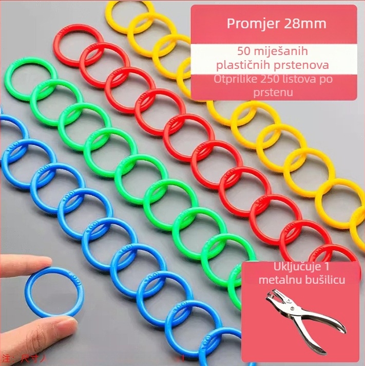 PP plastični perforator s prstenima za ručni dnevnik