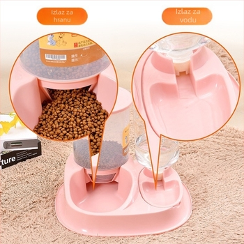 Automatska hranilica i napoj s posudama za mačku i psa — plastika, brend Joon-woo, kompletan set