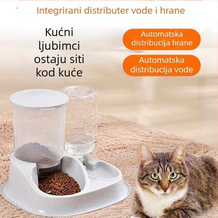 Automatska hranilica i napoj s posudama za mačku i psa — plastika, brend Joon-woo, kompletan set