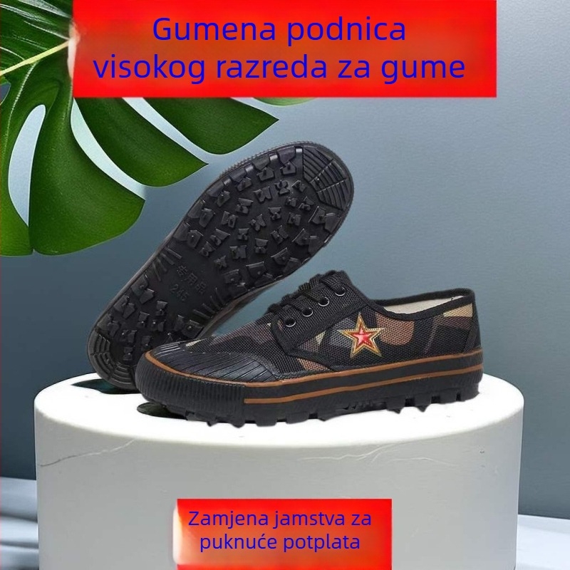 3537 Stil Cipele Za Zaštitu Na Radu, Protuklizne, Otporne Na Habanje, Srednje Visine Platnene Tenisice S Gumom